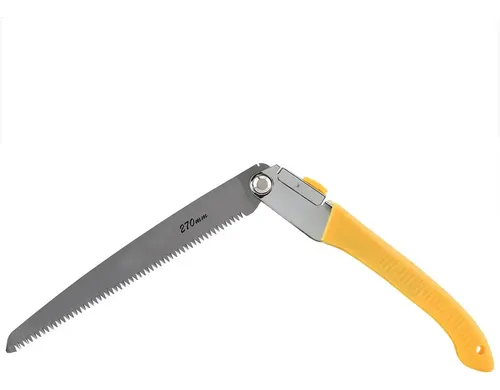 Sierra De Podar Plegable 550mm: Hoja De 280mm Y Mango Ergonómico (Corta Ramas Con Una Mano)