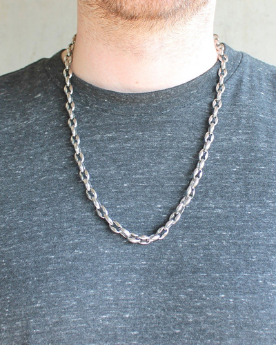 Imagen 4 de 6 de Cadena Acero Quirúrgico Estilo Gucci Hombre 7mm X 60cm