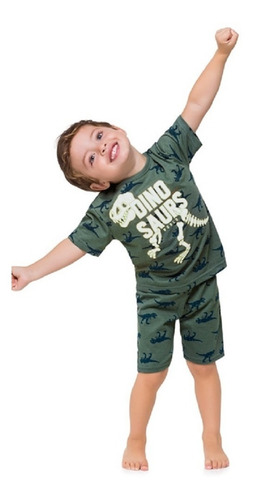 Pijama Infantil Kyly Menino Esqueleto Dinossauro