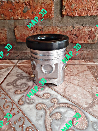 Mate Piston Calavera Con Bala 3d