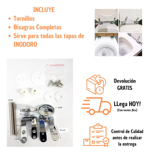 Tapa Inodoro Roca Monaco Repuesto Bisagras Baños!!! Gris