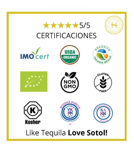 Sotol Hacienda De Chihuahua Añejo Caja C/12
