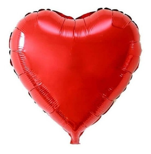 Imagen 2 de 6 de Combo Globo Corazon Rojo Enamorado San Valentin X 5 Unidades