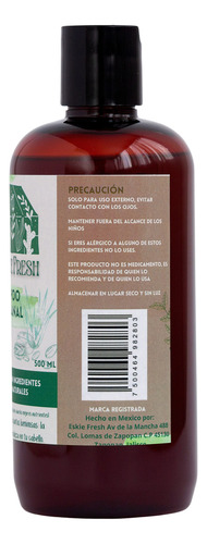 Shampoo De 7 Plantas 500ml Eskie Fresh Artesanal
