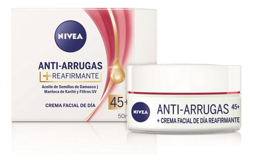 Crema Facial Nivea Antiarrugas + Reafirmante 45 Años + 50 Ml