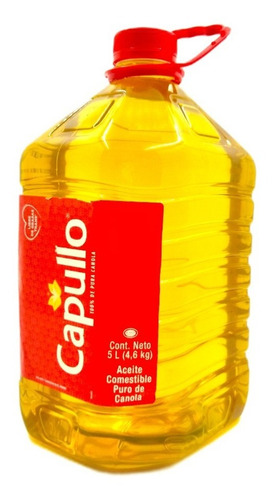 Capullo Aceite 5 Litros 100% De Pura Canola
