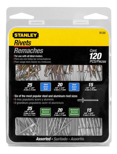 Stanley R120 Rivet Pack Surtido