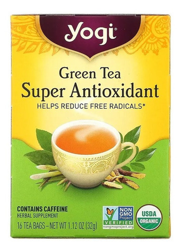 Yogi Súper Antioxidante De Té Verde 16 Bolsitas 32 G Sfn