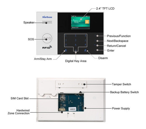 Kit Alarma Marlboze Gsm Wifi Sim Sms Vigilancia Seguridad