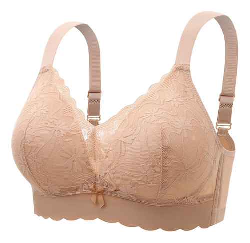 O Bralet De Lencería C De Encaje Liso Para Mujer, Talla