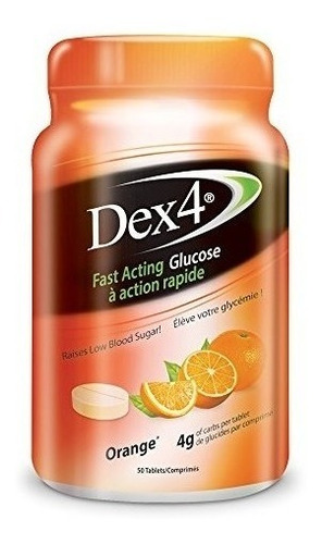 Dex4 Accion Rapida Naranja Glucosa Tabletas 50 Pestanas