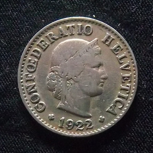 Suiza 5 Rappen 1922 Mb Km 26