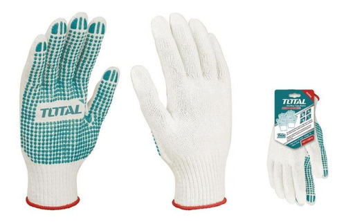 Pack 4 Guantes De Punto Y Puntos Pvc Talla Xl Total Tsp11102