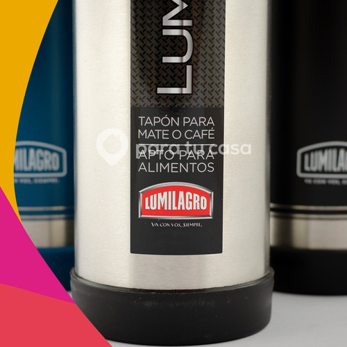 Imagen 7 de 10 de Termo Acero Inoxidable Bala Lumilagro 1.00 Lts. Luminox