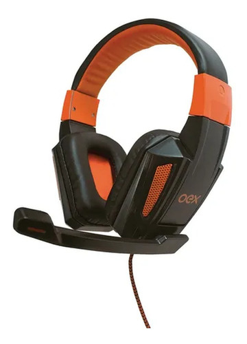 Headset Gamer Oex Combat Hs205 Para Pc - Preto E Laranja