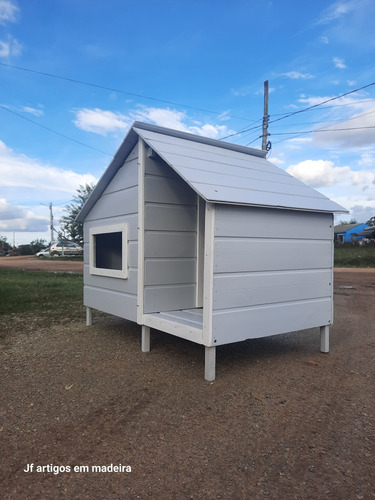 Casa Jf Média Com Alpendre Em Madeira 95x110 Cm