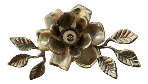 Flor Decorativa Bronce Dorado (Usado)