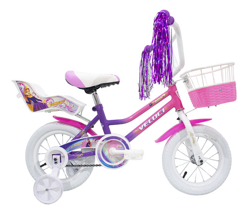 Bicleta Veloci Amore Rodada 12 Morado Tamaño del cuadro S