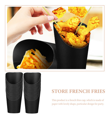 50 Tazas Para Patatas Fritas Portátiles Para Barritas