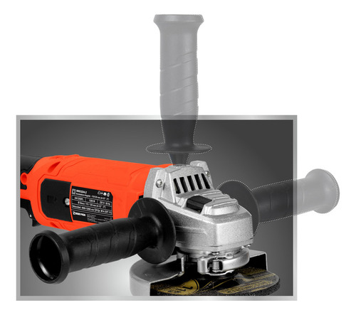 Amoladora angular Dowen Pagio AA125SPL de 50 Hz color naranja 1250 W 220 V + accesorio