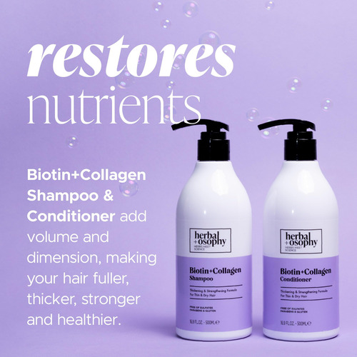 Set De ChampĂș Y Acondicionador Herbalosophy Biotin & Collage