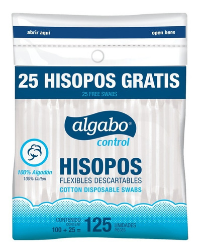 Hisopos Descartables Control Algabo X 125u