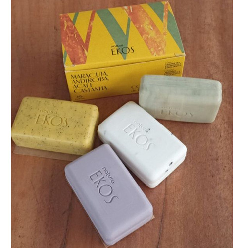 Jabones Vegetales Natura Ekos Cremosos Y Exfoliantes 4u 100g