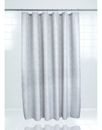 Cortina Para Baño De Poliéster Sparkle Bath Styles Color Gris Rayas