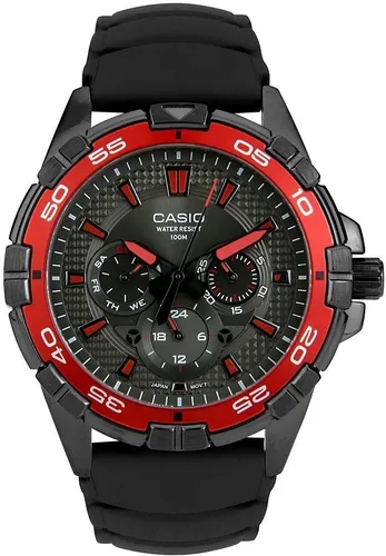 Reloj Casio de Hombre Casual Deportivo Correa de Goma Resina MTD-1069B-1A1V