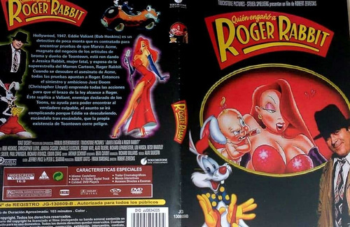 Roger Rabbit(1987)bob Hoskins+christopher Llloyd*jna.cassidy
