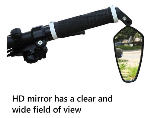 Espejo De Vidrio Hd Safe, 2 Unidades, Manillar Y Bicicleta,