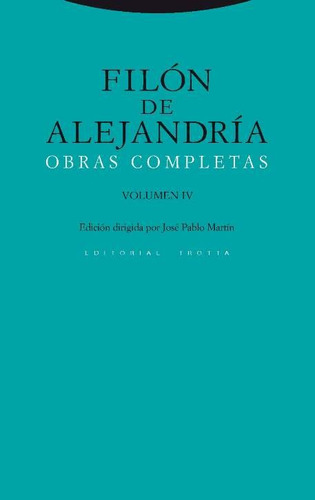 Libro Filon De Alejandria Obras Completas Iv