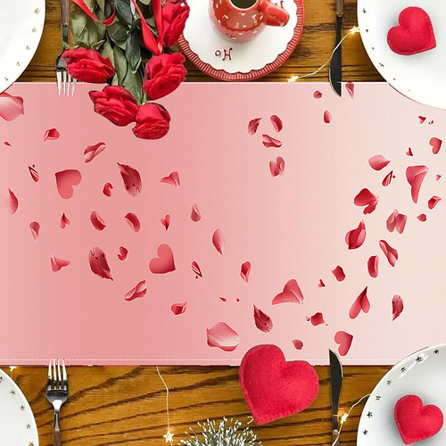 Mantel G Para El Día De San Valentín, Con Flores, Bandera, F