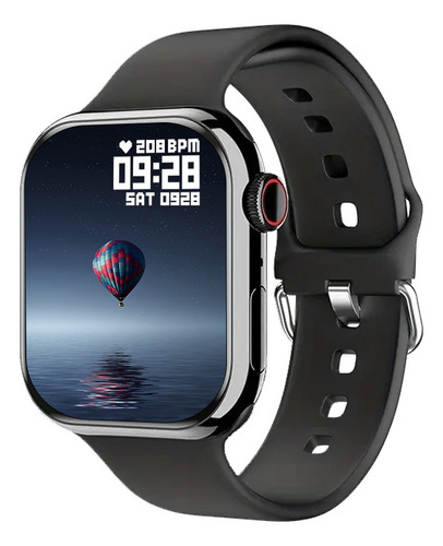 Smartband Keshuyou 2023 Watch 9 Max Sport 2.19" caja 39mm de  metal negra, malla  negra de  silicona