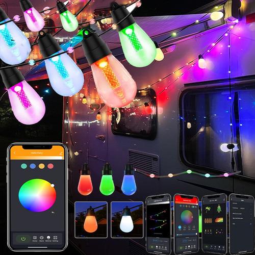 Serie Luces Inteligente Led Diy Música Bluetooth App Rgb 15m