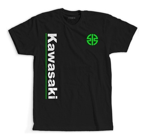 Remera Kawasaki Racing Team Simple Logo Racing  100% Algodon