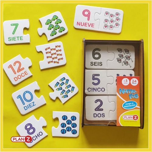 Imagen 4 de 9 de Juego De Asociación Números Con Imágenes. Juegos Didácticos