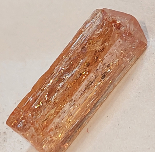 Mineral Roca Cristal De Topacio Imperial Dorado