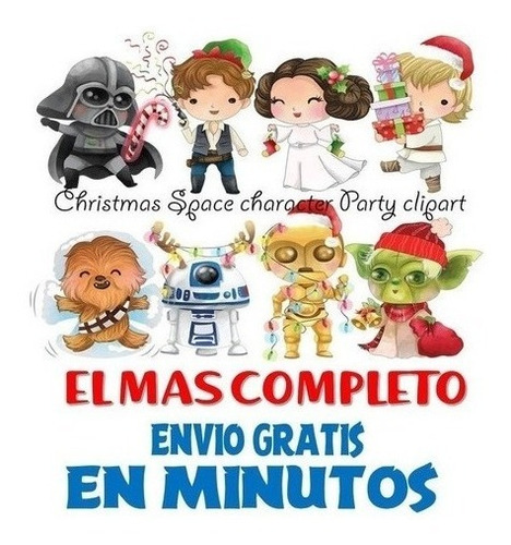 Pack Imagenes Personajes Del Espacio En Navidad +  A1