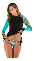 Comprar 2 Piece Rash Guard Long Sleeve Swim Shirt Tangasparamujeres