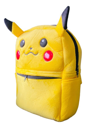 Super Mochila De Tela Afelpada Grande Pokémon Pikachu Amarillo Switch Wonder Go