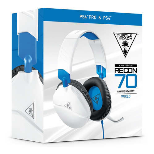 Audífono Gamer Turtle Beach Recon 70 Ps4 Xbox Pc Blanco