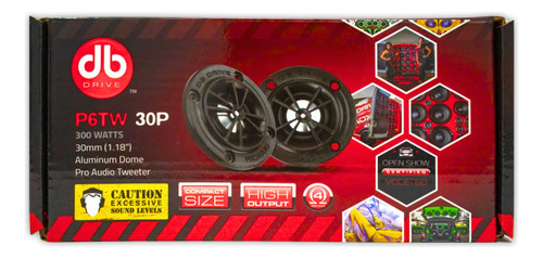 Par Tweeters Db Drive P6tw 30p 1.18 Pulgadas 300w Máx 4 Ohm
