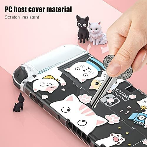Estuche Switch Oled Cat, Estuche Protector Switch Oled Cat Y