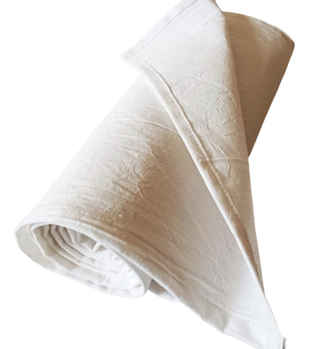 Manta Tusor Pie De Cama Cubre Sillon 200x140 +2 Fundas 50x70 Color Blanco Tiza