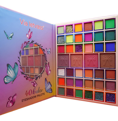 Paleta De Sombras De Ojos De 40 Colores Maquillaje Portátil