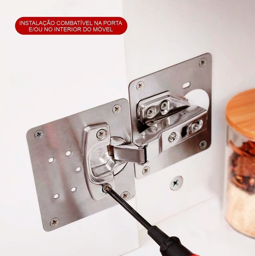 . Placa De Reparación Con Bisagra De Acero Inoxidable,