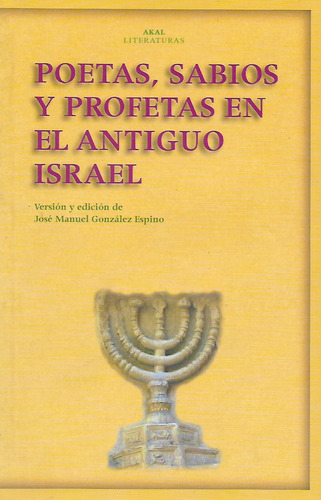 Libro Poetas Sabios Y Profetas En El Antiguo Israel