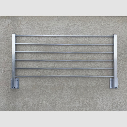 Tendedero de pared articulado, 60 cm, color aluminio natural Art Lar