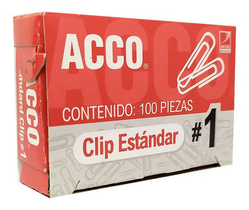 Clip Estandar Acco P1650 Caja Con 100 Piezas No.1